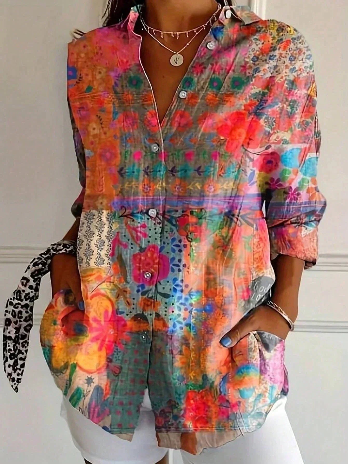 Printed Collared Blouse – Easy Summer Style