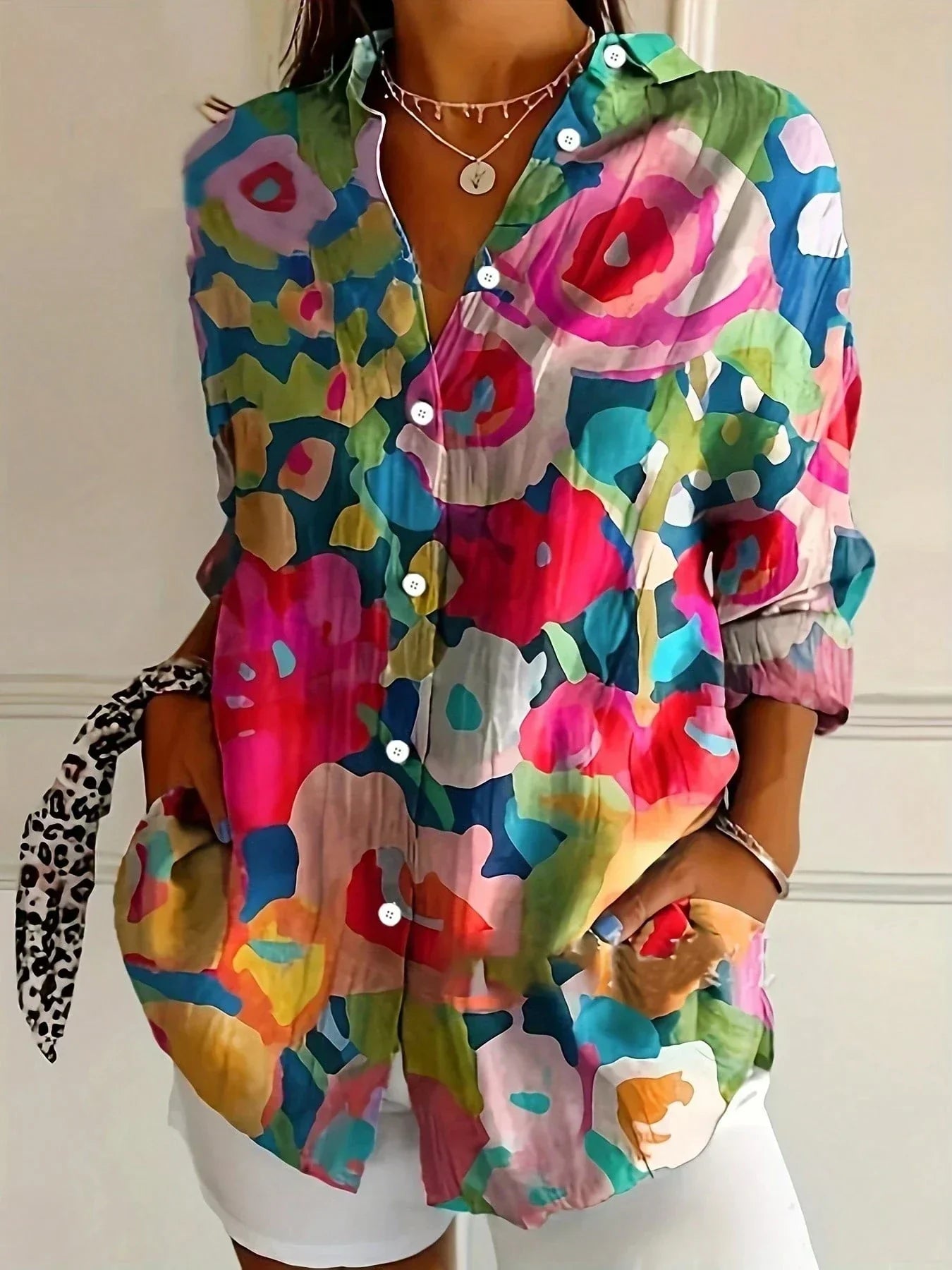 Printed Collared Blouse – Easy Summer Style