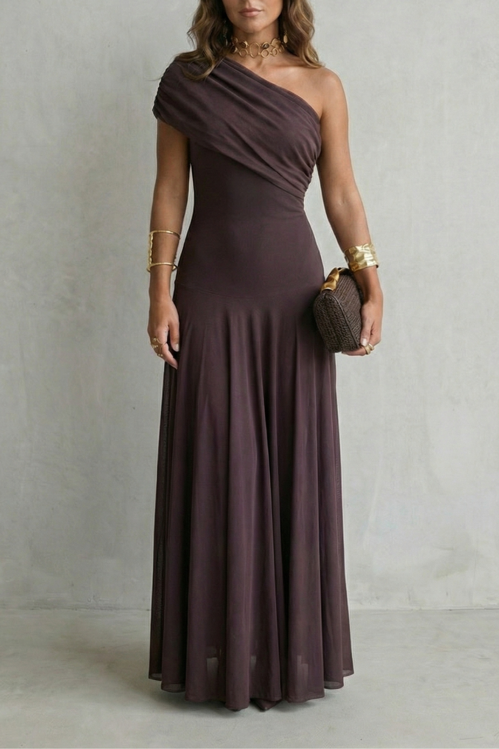Printed Maxi Bodycon Dress – Evening-Ready Elegance