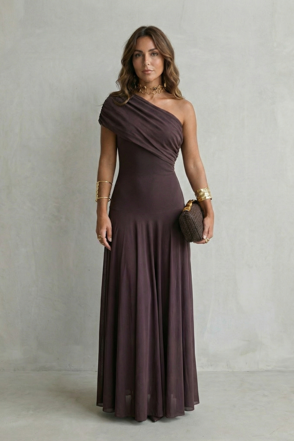 Printed Maxi Bodycon Dress – Evening-Ready Elegance