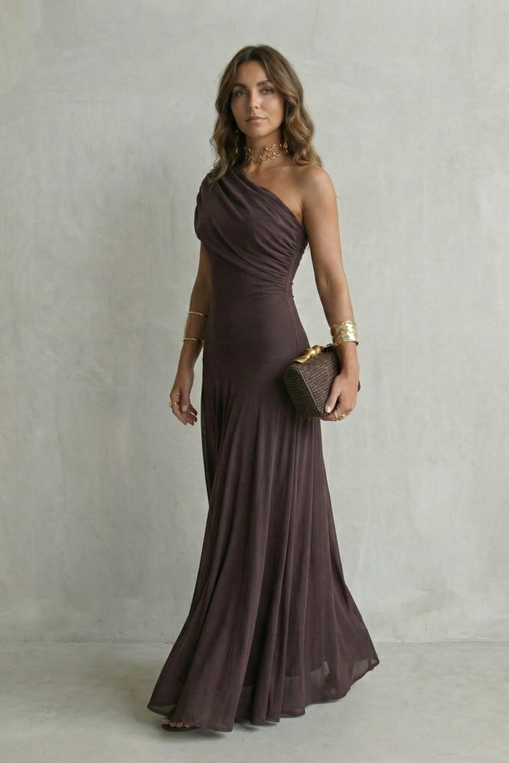 Printed Maxi Bodycon Dress – Evening-Ready Elegance