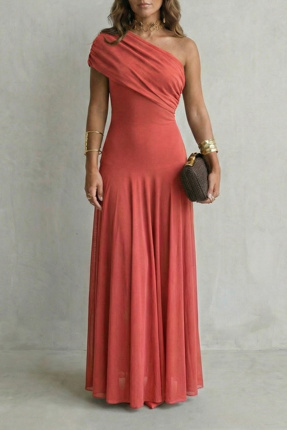 Printed Maxi Bodycon Dress – Evening-Ready Elegance