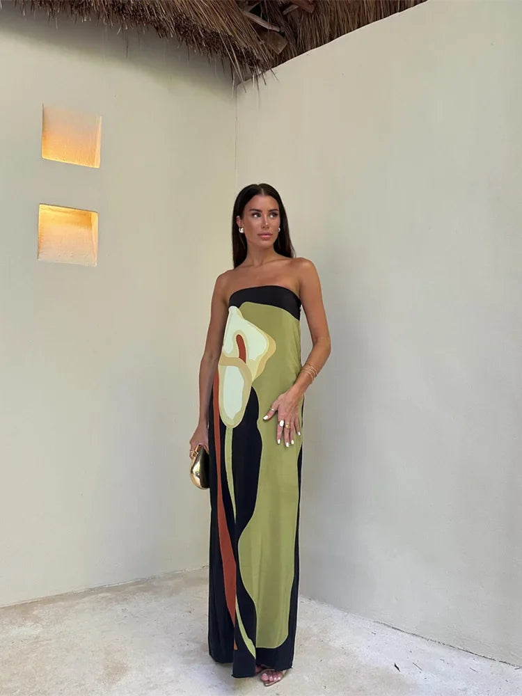 Printed Maxi Dress – Elegant Occasion Silhouette