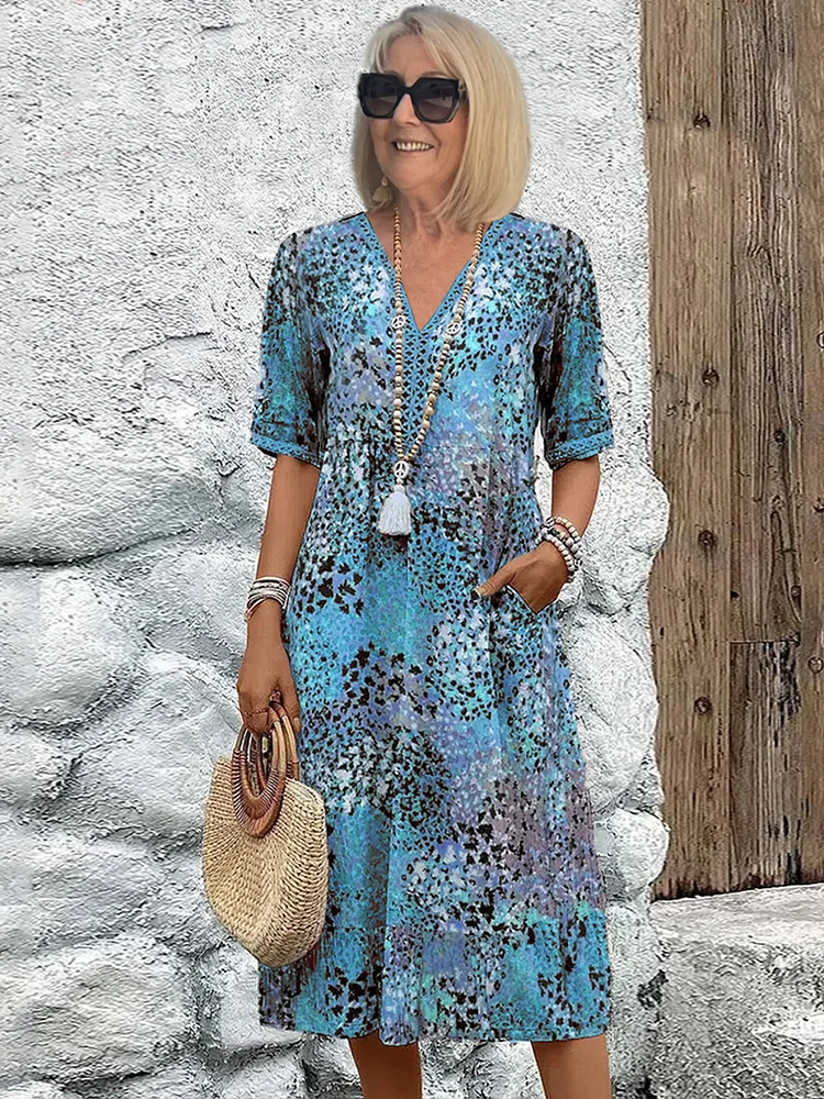 Printed Midi Dress – Easy Everyday Style
