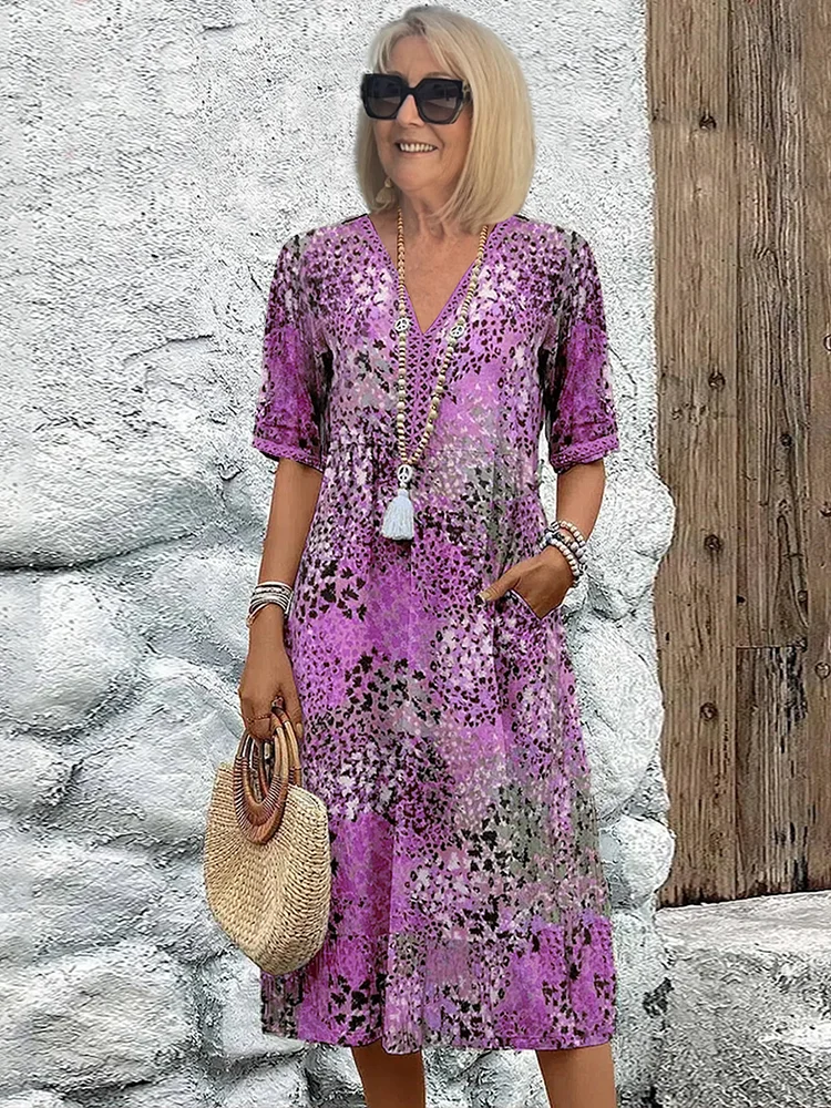Printed Midi Dress – Easy Everyday Style