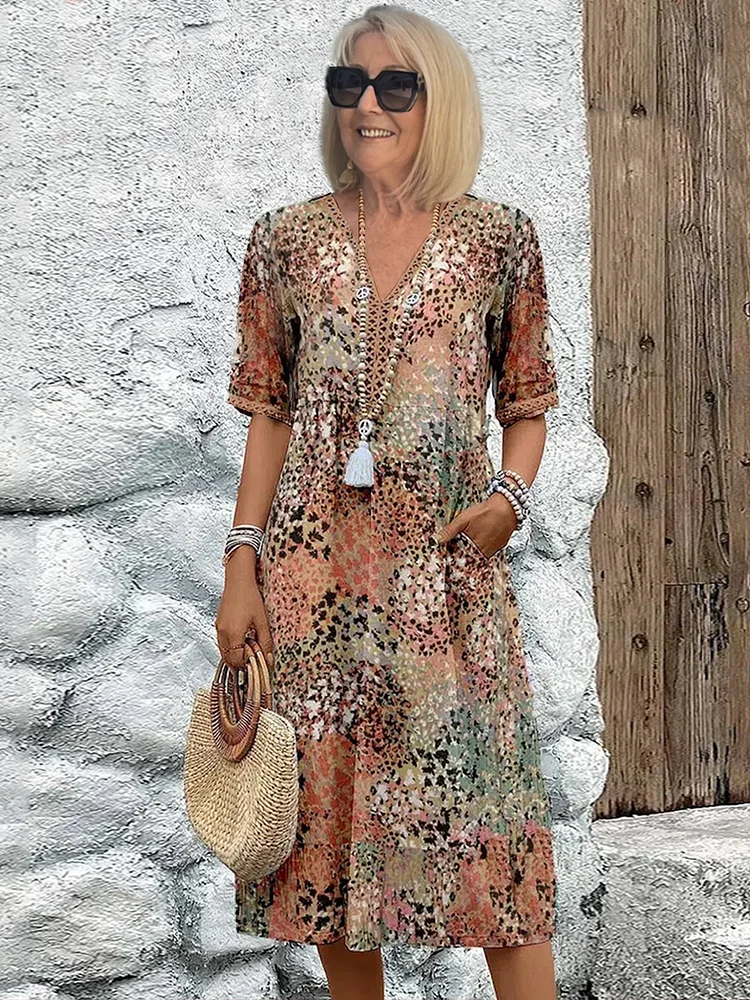 Printed Midi Dress – Easy Everyday Style