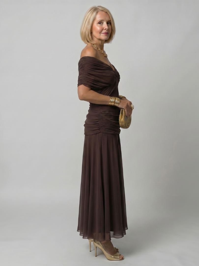 Printed Midi Wedding Guest Dress – Elegant Summer Occasion Style