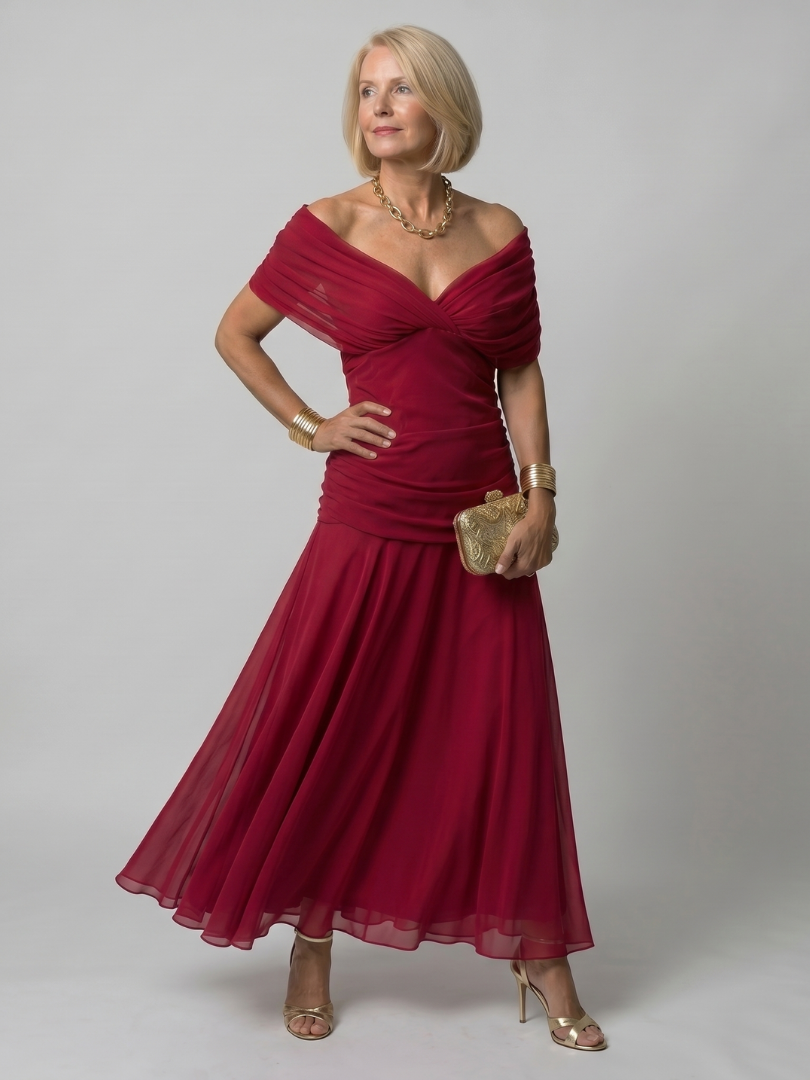 Printed Midi Wedding Guest Dress – Elegant Summer Occasion Style