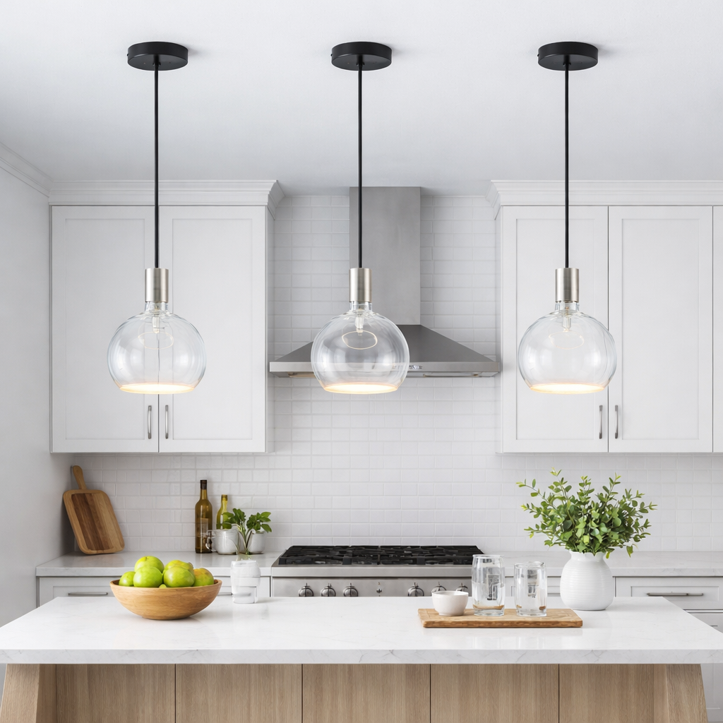Modern Pendant Light Fixture – Hanging Ceiling Light for Kitchen Island, Bedside & Hallway