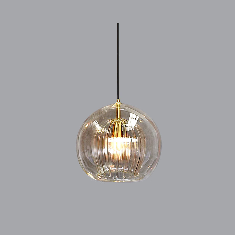 Glass Pendant Light Fixture – Modern Globe Ceiling Light