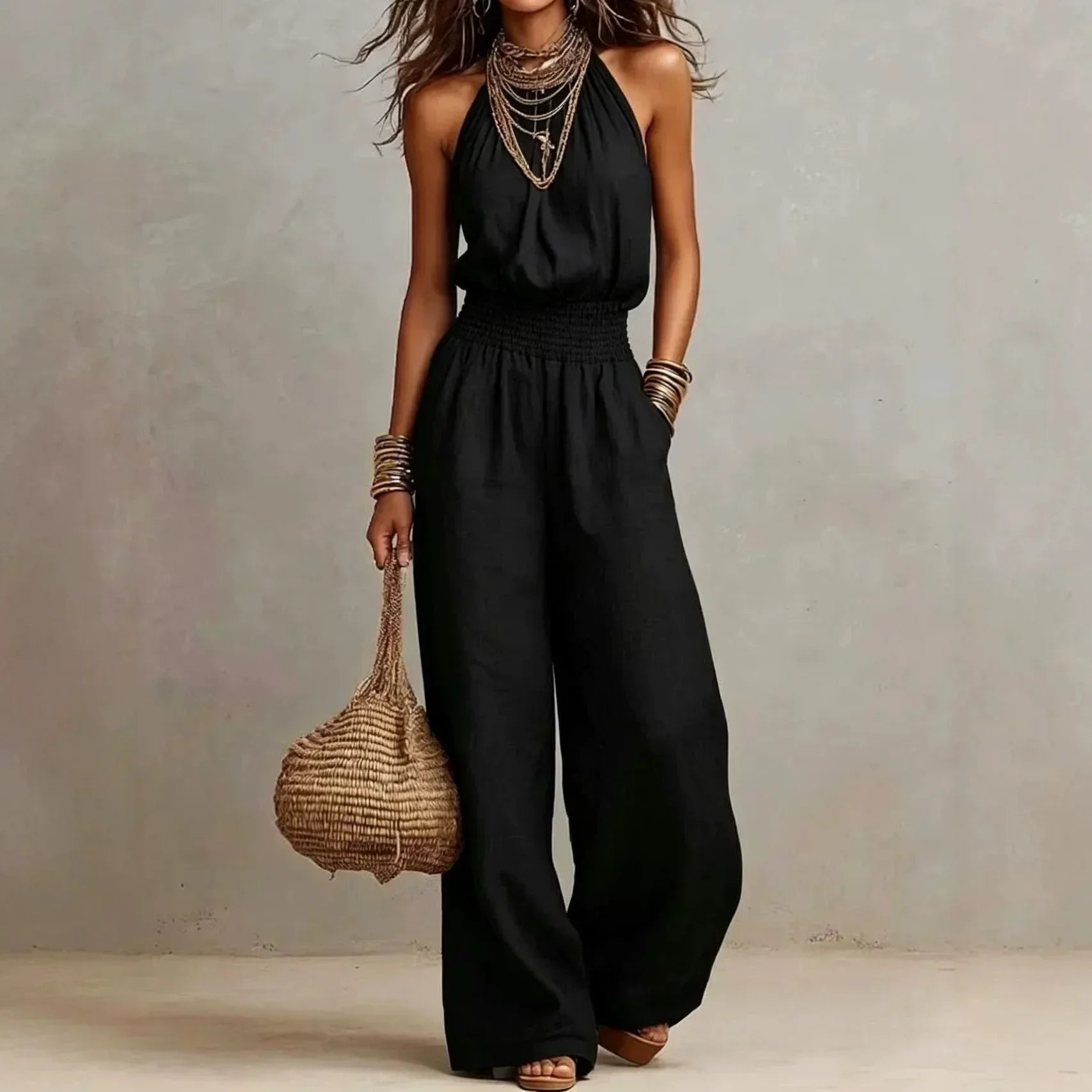 Smock Jumpsuit – Evening-Ready Elegance