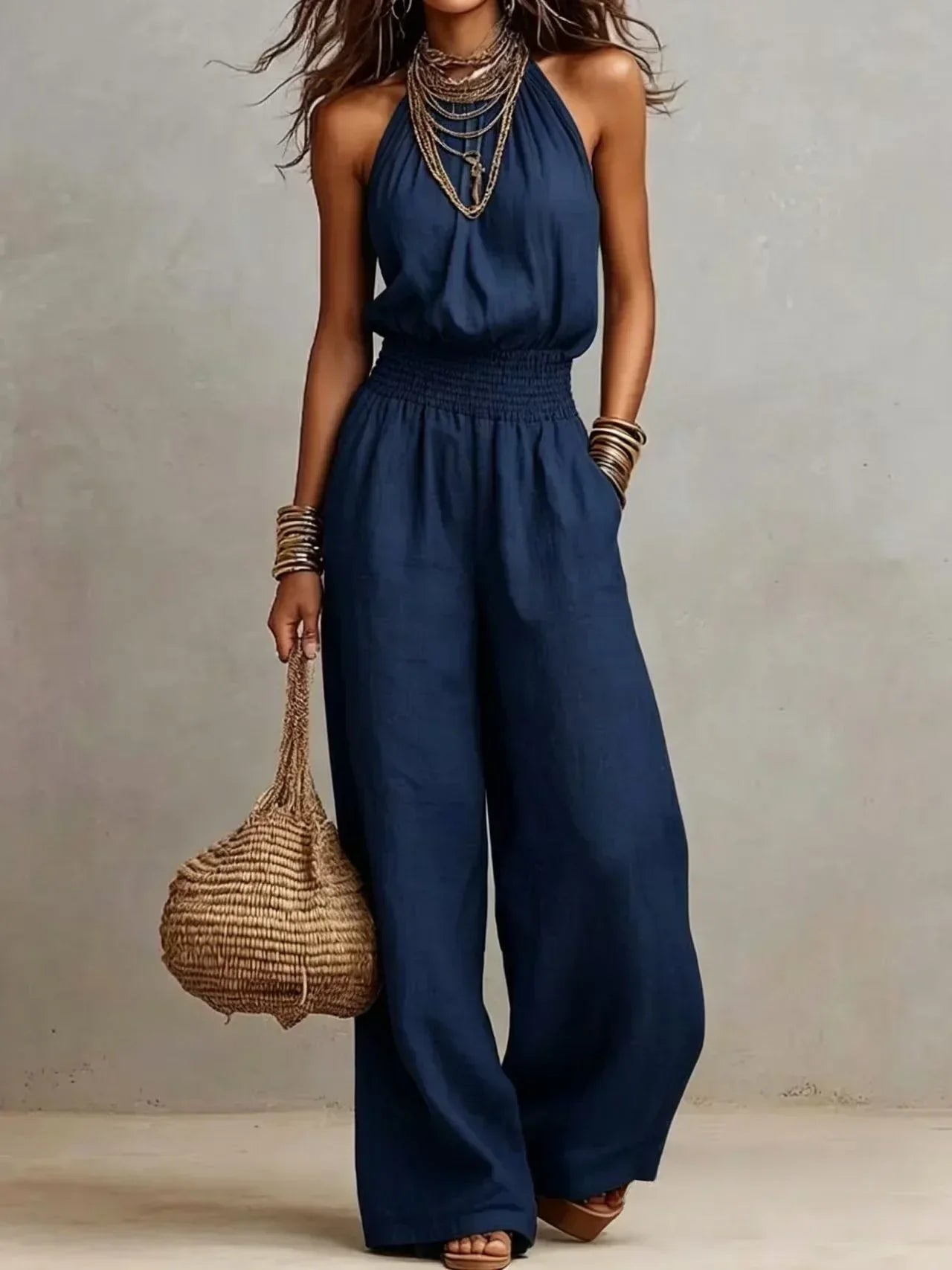 Smock Jumpsuit – Evening-Ready Elegance