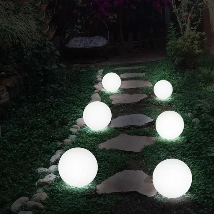 LED Outdoor Globe Light – Rechargeable Waterproof Garden Light
