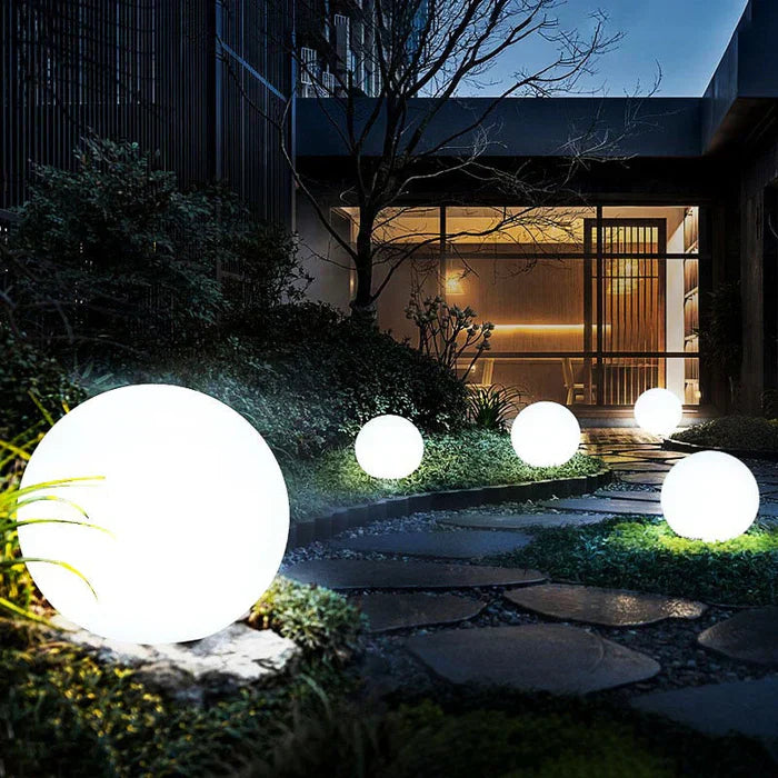 LED Outdoor Globe Light – Rechargeable Waterproof Garden Light