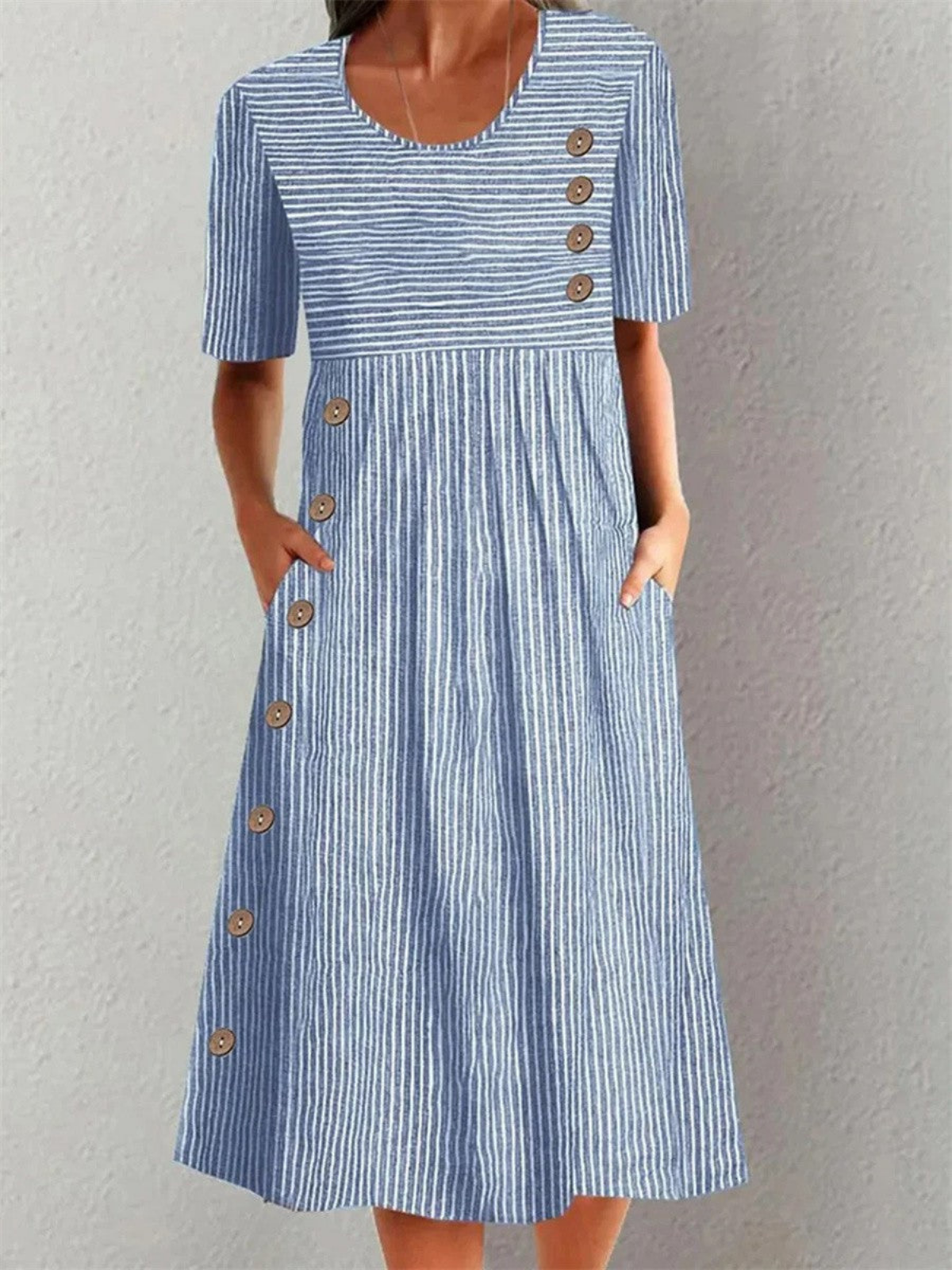 Striped Midi Dress – Effortless Summer Style