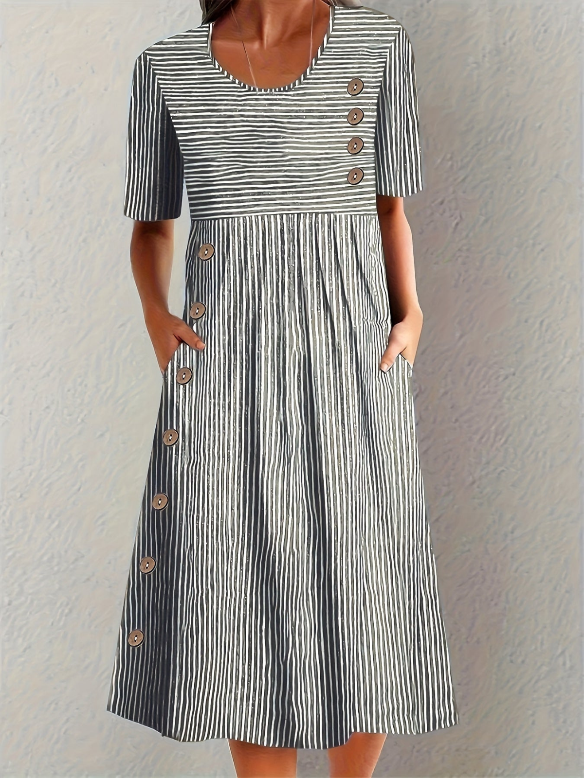 Striped Midi Dress – Effortless Summer Style