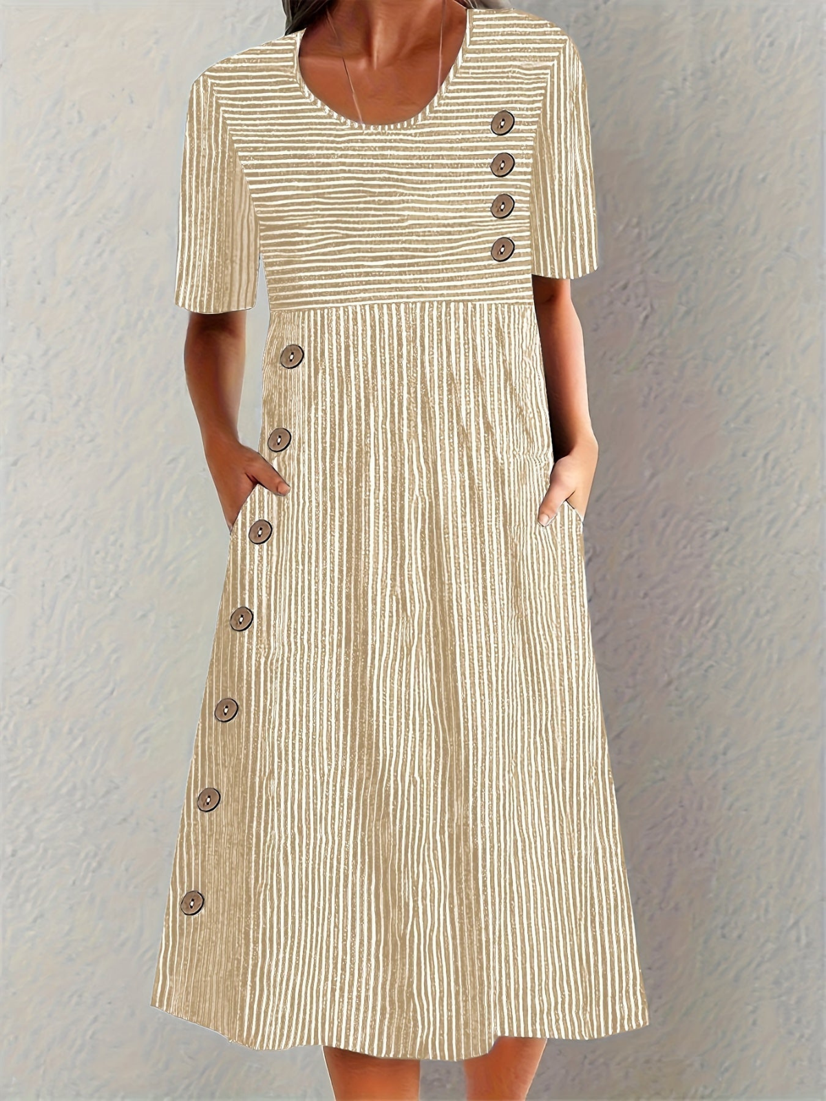 Striped Midi Dress – Effortless Summer Style