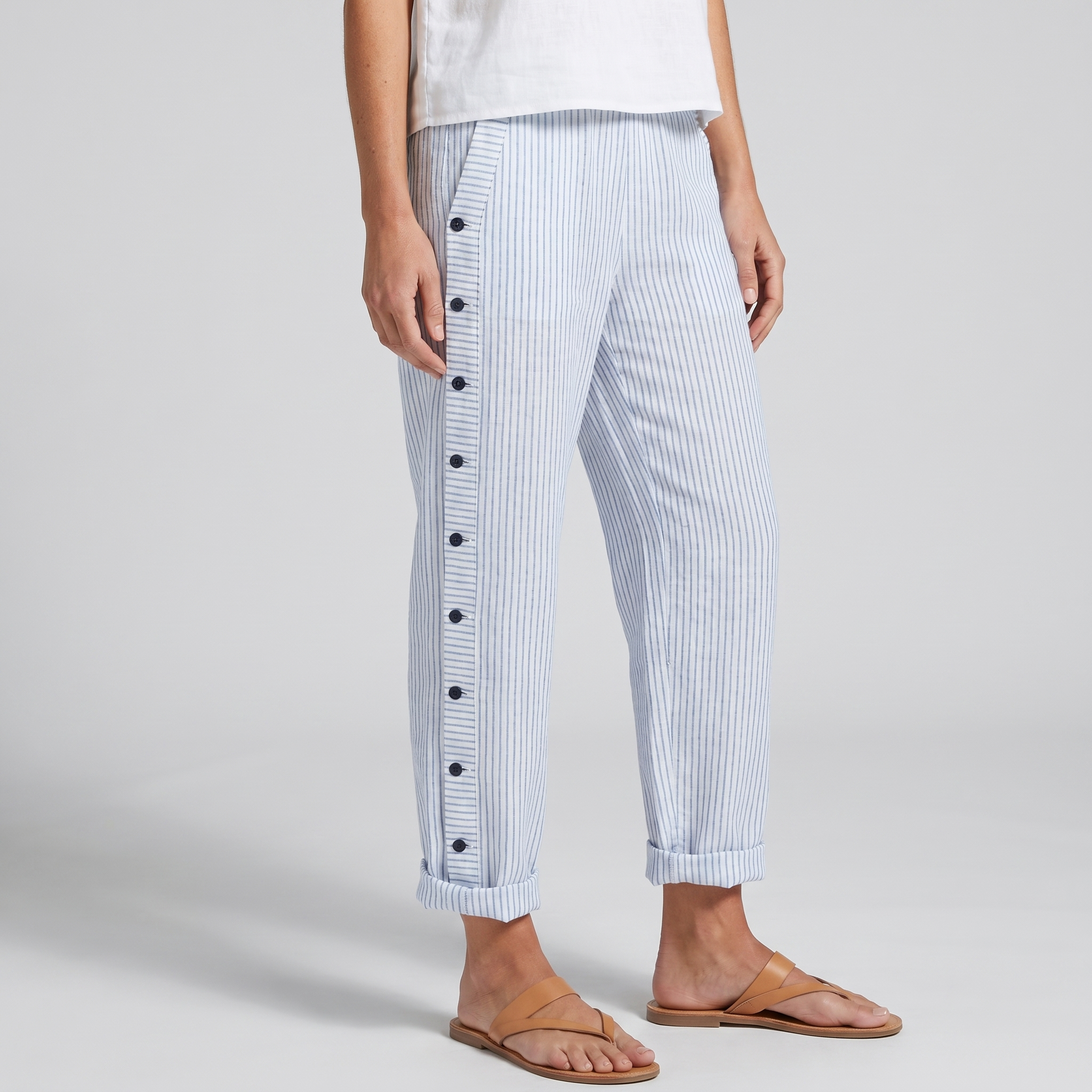 Striped Straight-Leg Trousers – Easy Summer Style