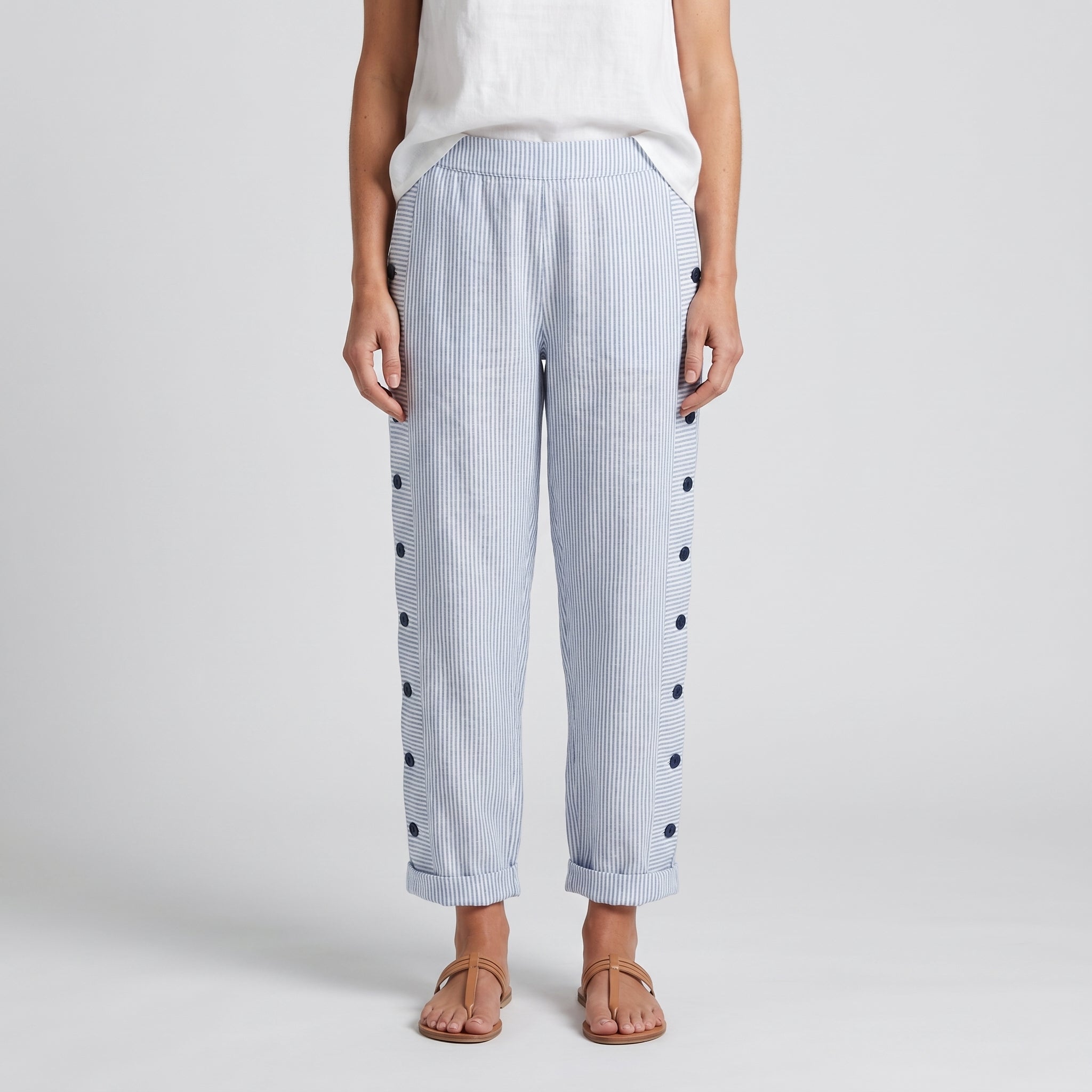 Striped Straight-Leg Trousers – Easy Summer Style