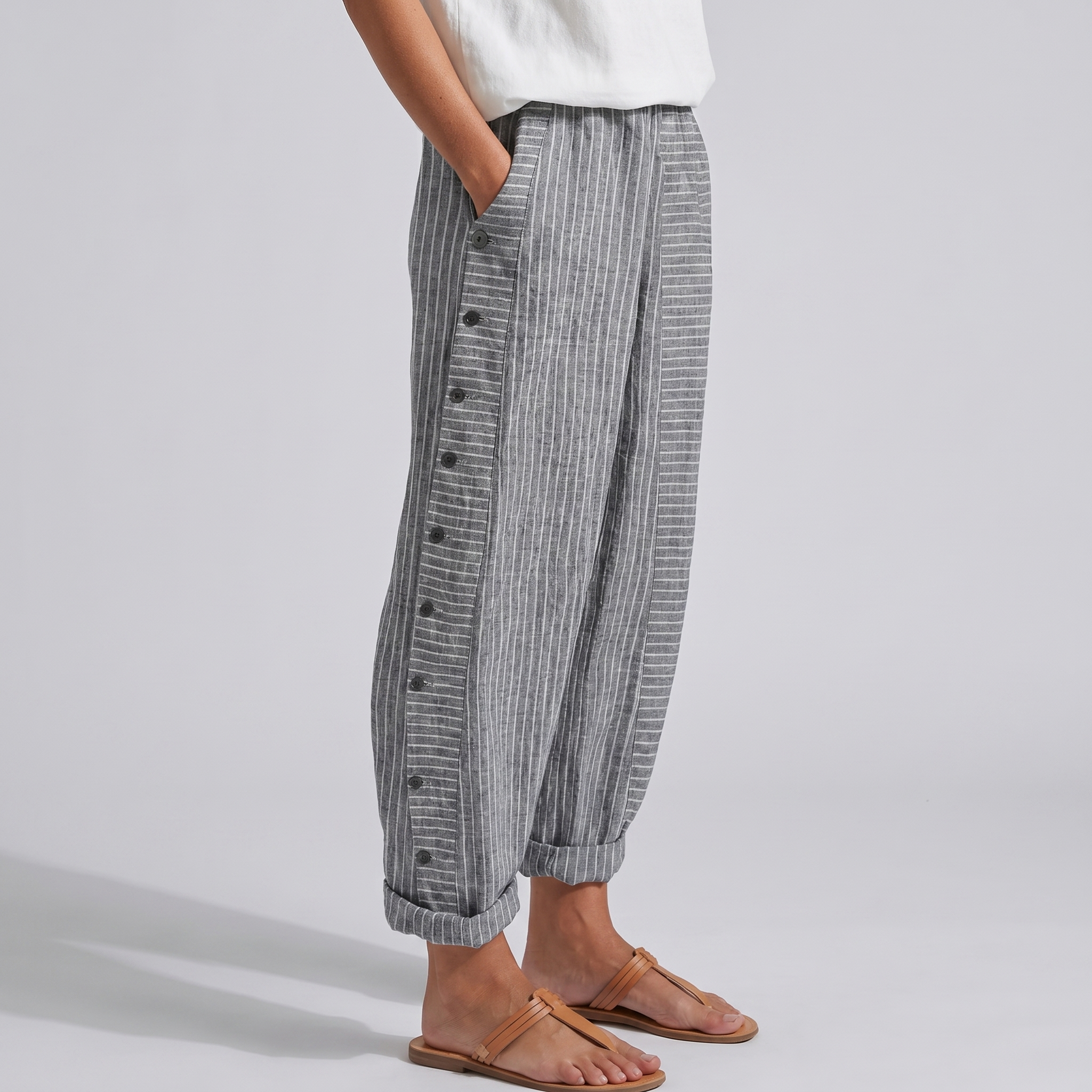Striped Straight-Leg Trousers – Easy Summer Style