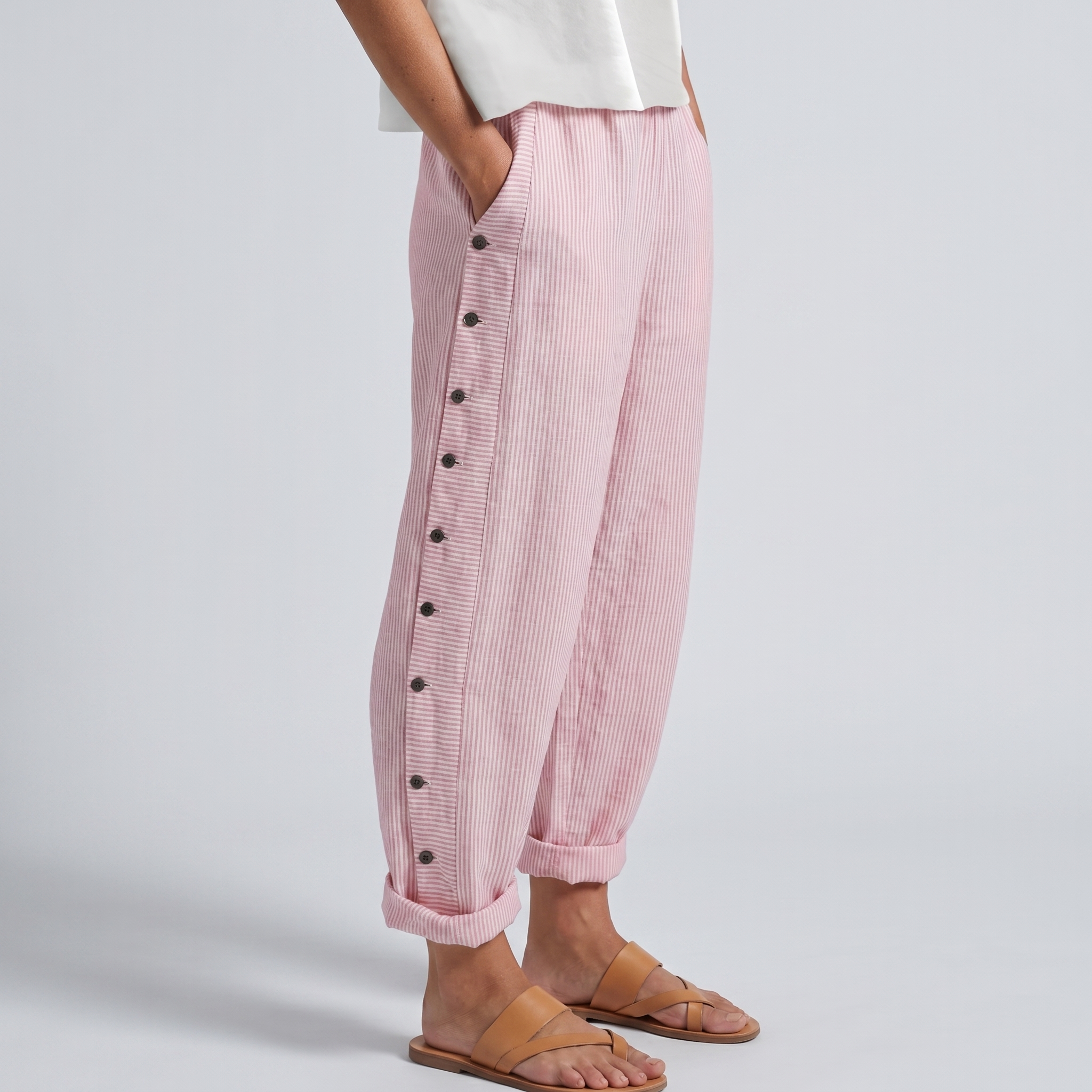 Striped Straight-Leg Trousers – Easy Summer Style