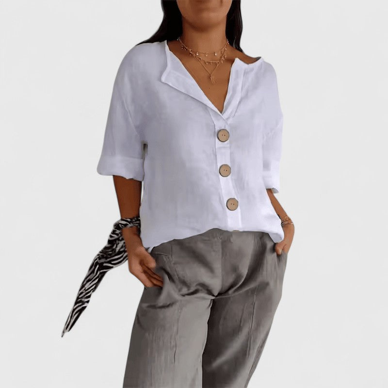V-Neck Blouse – Easy Summer Style