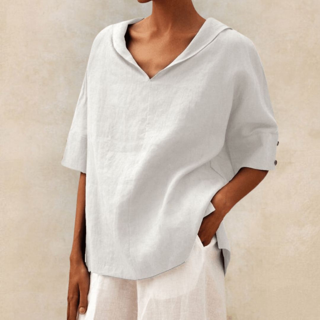 V-Neck Blouse – Elegant Warm-Weather Look