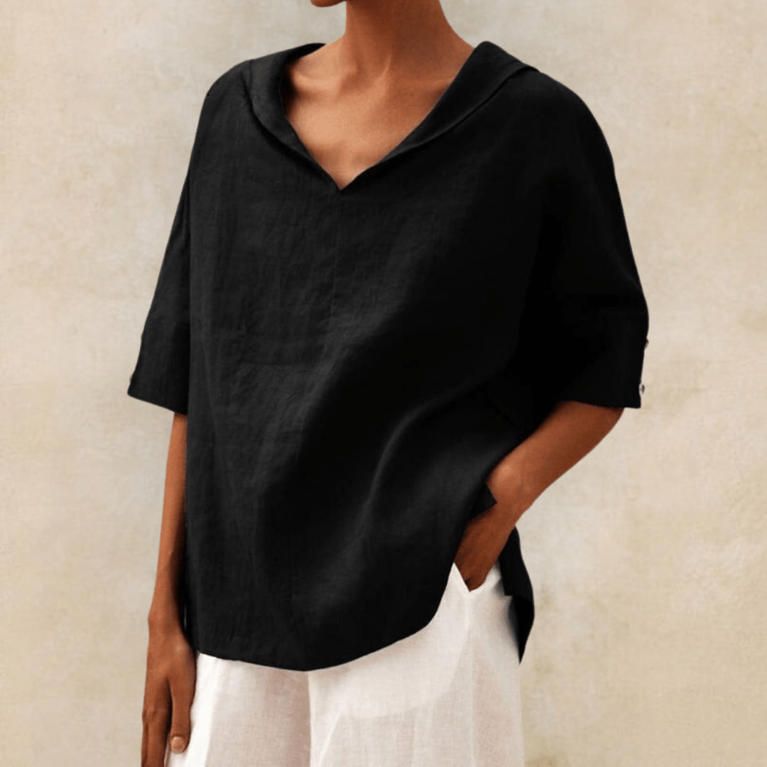 V-Neck Blouse – Elegant Warm-Weather Look