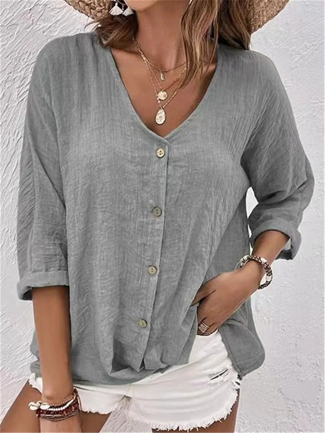 V-Neckline Blouse – Easy Everyday Style