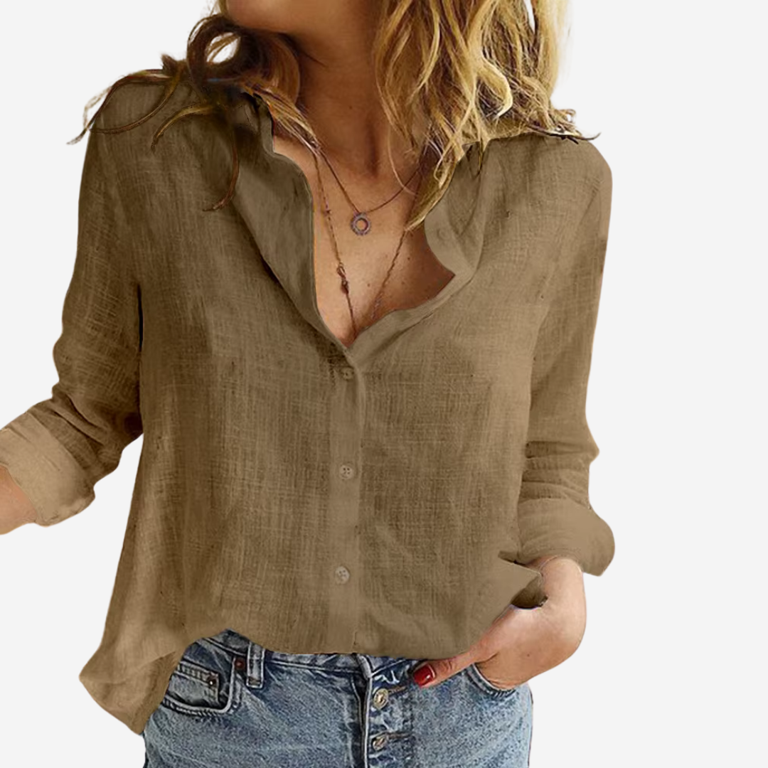 V-Neckline Blouse – Polished Daytime Style