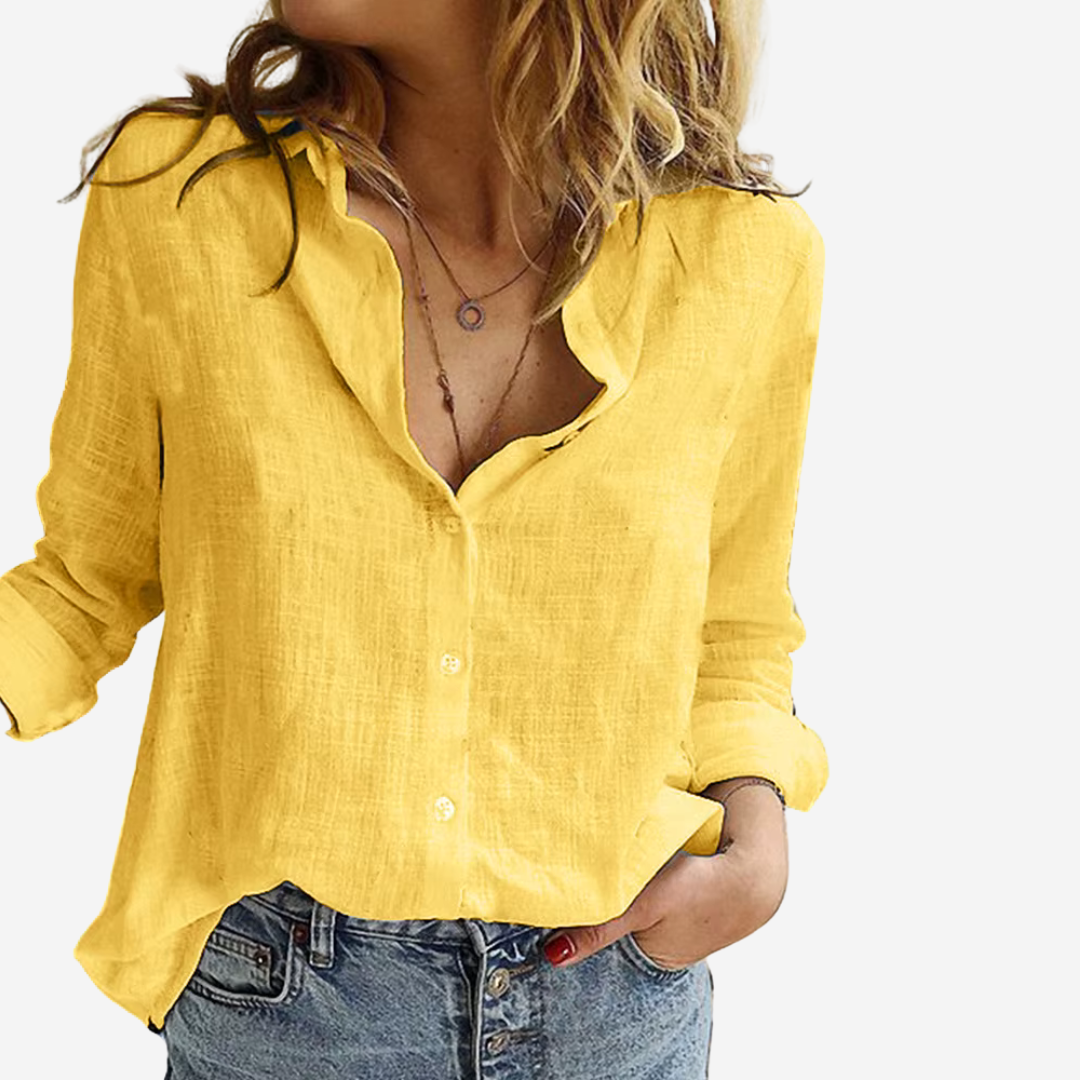 V-Neckline Blouse – Polished Daytime Style