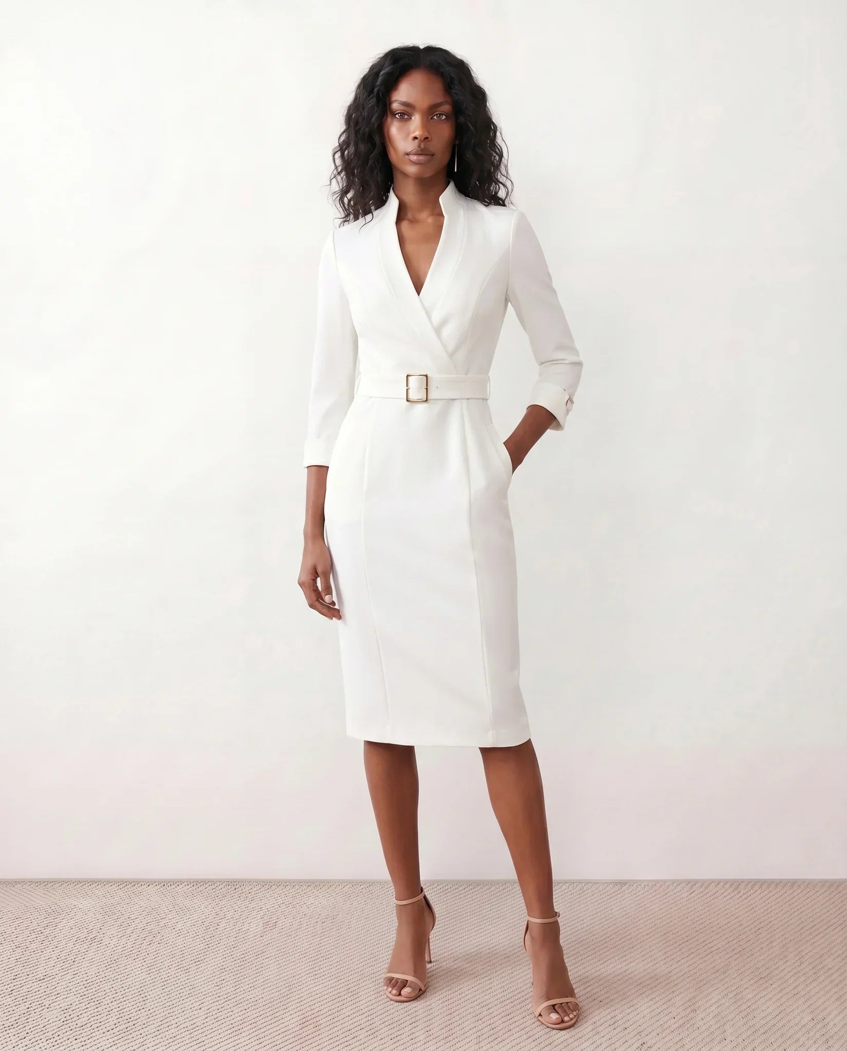 V-Neckline Dress – Elegant Occasion Silhouette